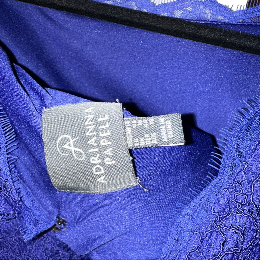 Adrianna Papell blue lace dress formal classy - Picture 3 of 3